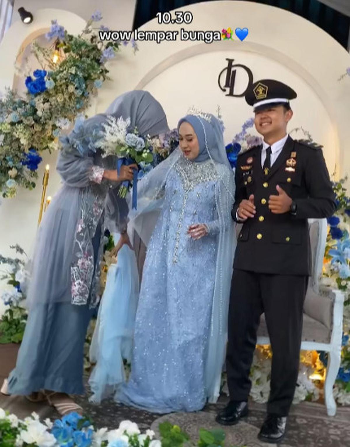 Viral Momen Pasangan Pengantin Pergi Tes CPNS Pasca Lempar Bunga di Hari Pernikahannya, Curi Perhatian