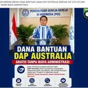 Cek Fakta: Hoaks PGI Beri Bantuan Dana DAP Australia Rp 300 Juta