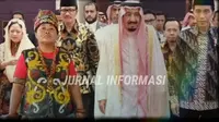 Foto editan Ida Dayak, Raja Salman, dan Presiden Joko Widodo. Dok: Channel YouTube Jurnal Informasi