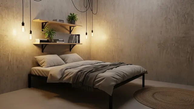 Desain Kamar Tidur Minimalis Ukuran 3x3 (AI Genenrated)