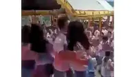 Viral Video Pesat Bak Sedang Dugem saat Perayaan Kelulusan Pelajar SMA (Fauzan/Liputan6.com)