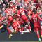 The Reds awalnya mampu mencetak gol terlebih dahulu melalui lesatan indah dari Ryan Gravenberch pada menit keenam. (AP Photo/Ian Hodgson)