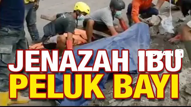 Tim SAR dibantu warga terus mencari warga yang terjebak di dalam rumahnya saat Gunung Semeru Meletus. Dalam pencarian ditemuakan jenazah seorang ibu yang sedang peluk bayinya, terkubur dalam debu setebal 2 meter.