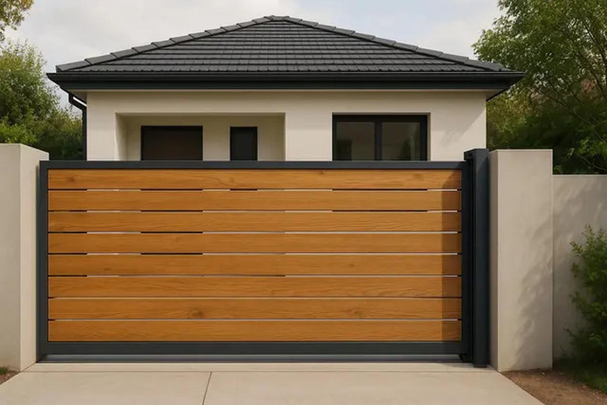 7 Model Pagar Rumah Minimalis Modern Perpaduan Kayu dan Besi, Bikin Fasad Makin Berkelas