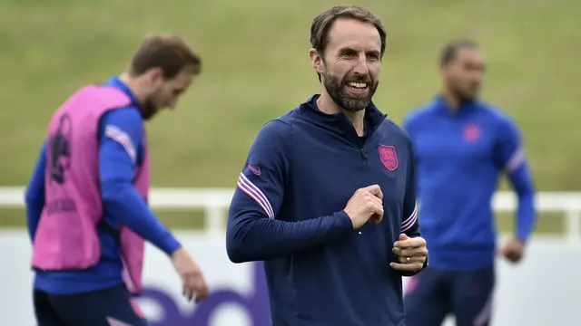 Foto Piala Eropa: Persiapan Timnas Inggris Jelang Perempat Final Euro 2020, Pantang Lengah dan Remehkan Ukraina