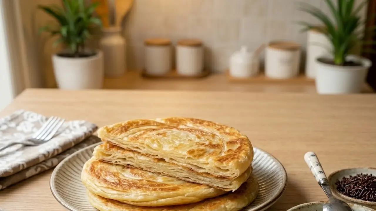 Cara membuat roti maryam teflon lembut dan berserat