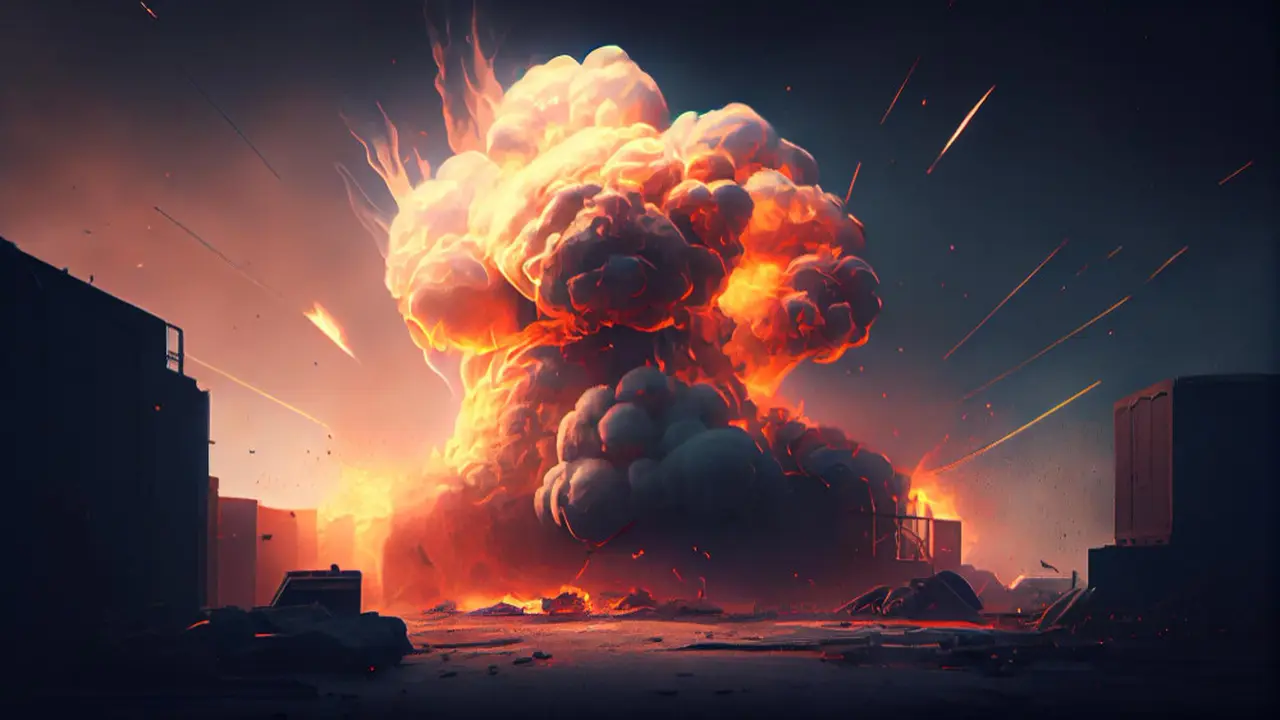 Ilustrasi Shock Wave karena Ledakan