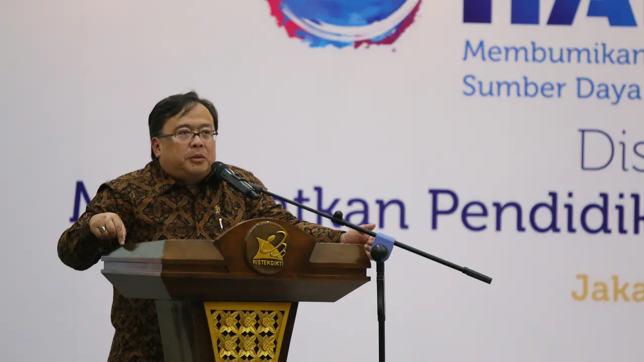 Bambang Brodjonegoro memaparkan secara rinci terkait arah pembangunan sumber daya manusia Indonesia, khususnya dalam ranah pendidikan tinggi.