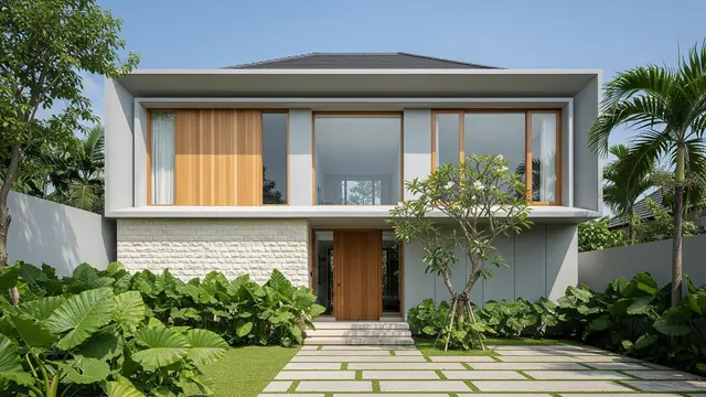 Gambar Rumah Minimalis Tampak Depan Terbaru 2025/Ilustrasi AI