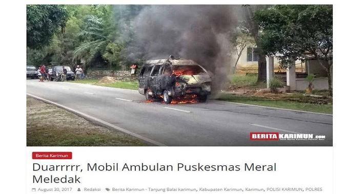 Gambar Tangkapan Layar Artikel dari Situs beritakarimun.com