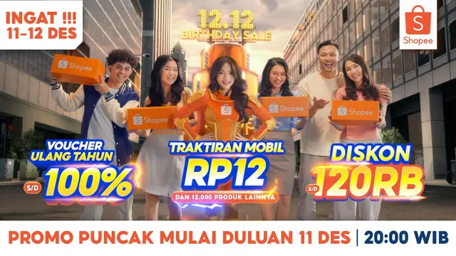 Kemeriahan Sepanjang Hari, Shopee Rayakan 10 Tahun Lewat Puncak 12.12 Birthday Sale dan Banyak Penawaran Fantastis