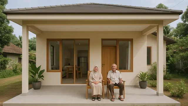 Rumah Sederhana 6x9 untuk Lansia di Kampung (Foto: ChatGPT)