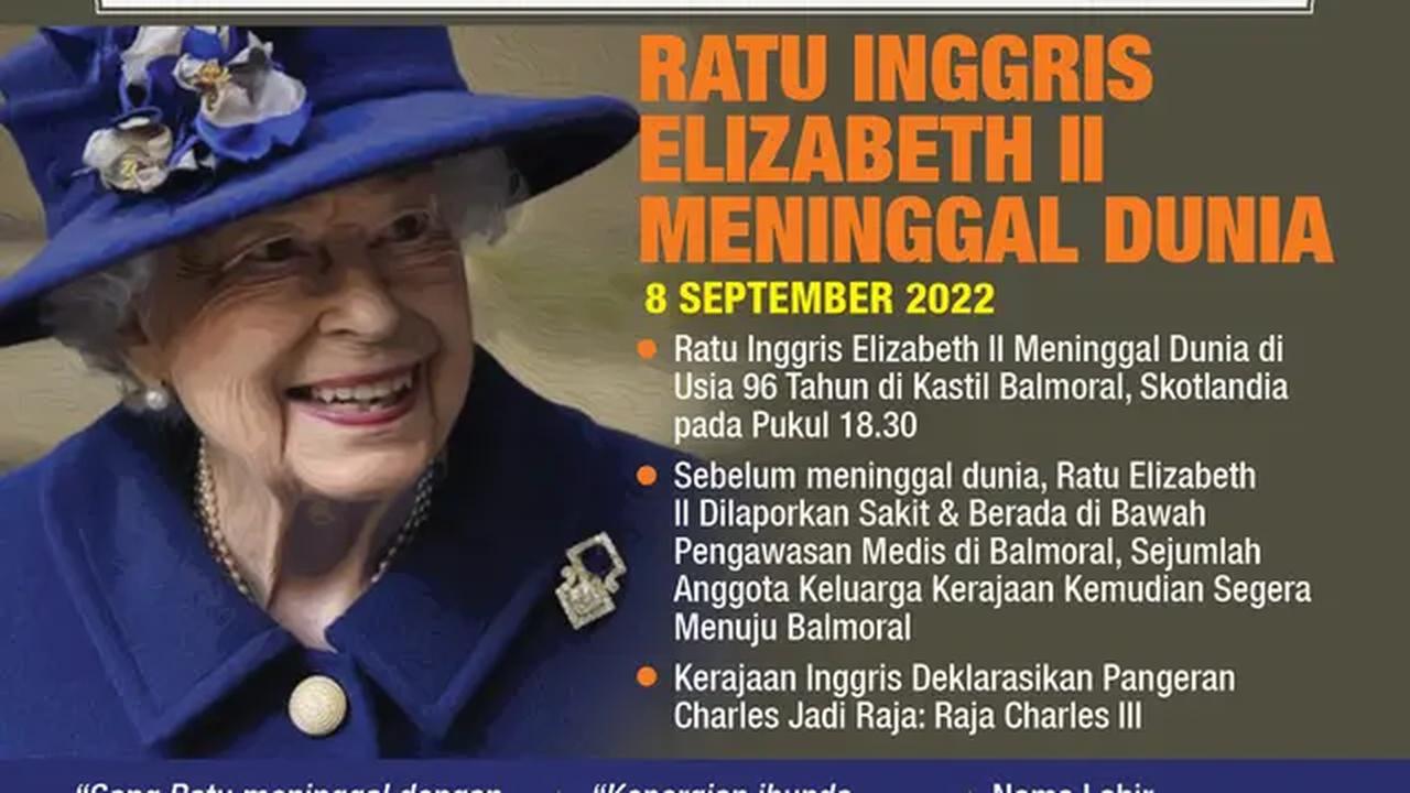 Infografis Ratu Inggris Elizabeth II Meninggal Dunia. (Liputan6.com/Trieyasni)
