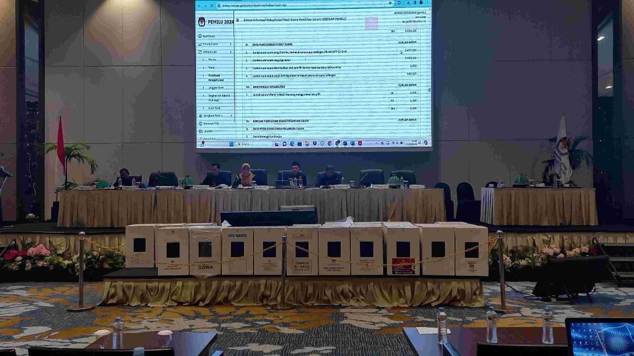 Berdasarkan penghitungan manual di 23 provinsi, Prabowo-Gibran mendapatkan 61.111.911 suara.<br>