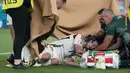 Hungaria sendiri menang 1-0 atas Skotlandia dalam pertandingan itu berkat gol Kevin Csoboth pada masa injury time, tepatnya menit ke-90+10. Hungaria finis ketiga di Grup A Euro 2024. (AP Photo/Antonio Calanni)