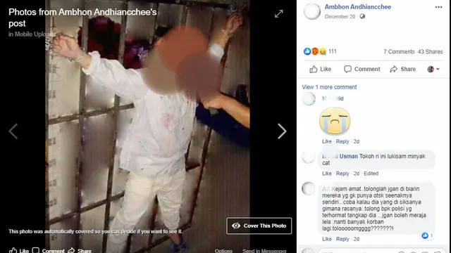 Fakta di balik foto-foto yang fiklaim sebagai penyiksaan muslim Uighur (Facebook)