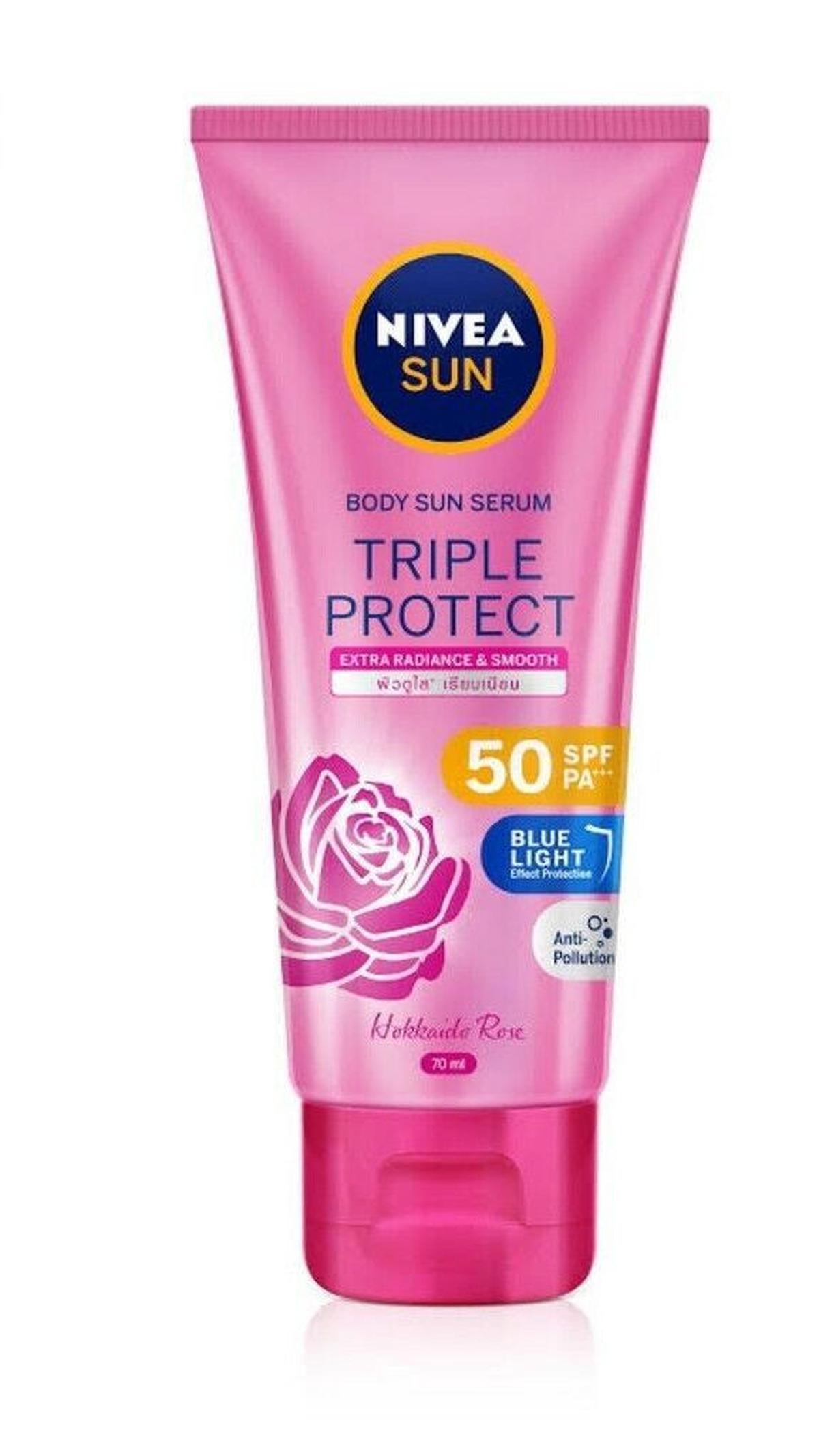 6.&nbsp;Nivea Sun Triple Protect Body Serum Extra Radiance &amp; Smooth SPF50 PA+++