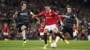 Bermain di Old Trafford, Cristiano Ronaldo dan kawan-kawan dipaksa menyerah tim tamu 0-1. (AP/Dave Thompson)