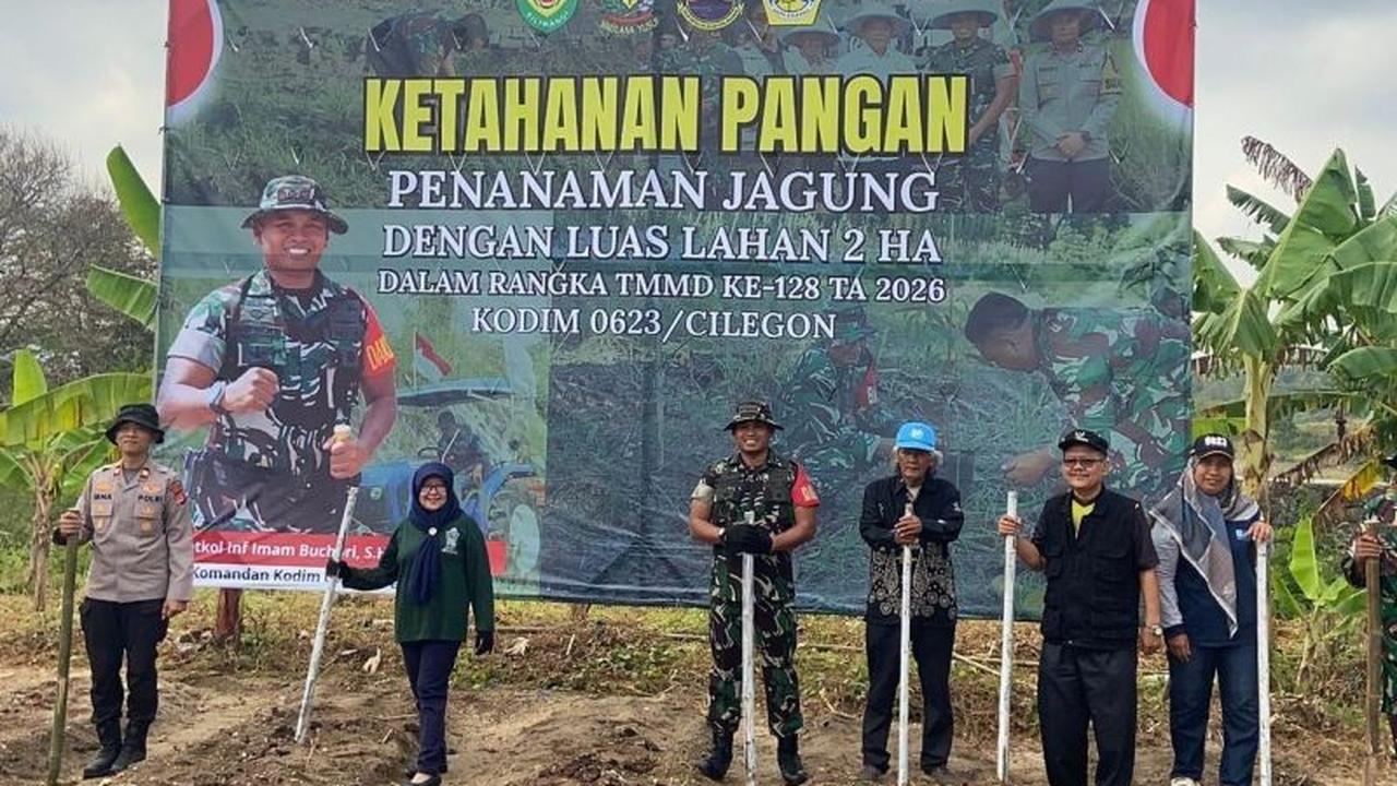 TNI Tanam Jagung di Cilegon, Perkuat Ketahanan Pangan Nasional Melalui Program TMMD