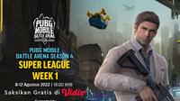 Link Live Streaming PUBG Mobile Battle Arena Season 4 Super League di Vidio, 8-12 Agustus 2022. (Sumber : dok. vidio.com)