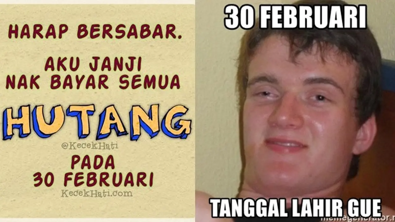 5 Meme Tanggal 30 Februari Ini Bikin Tepuk Jidat