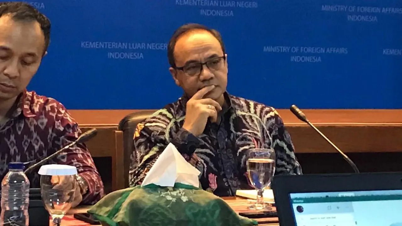 Juru bicara Kementerian Luar Negeri dalam press briefing pada Jumat, 26 Juli 2019 (Liputan6.com / Aqilah Ananda Purwanti)