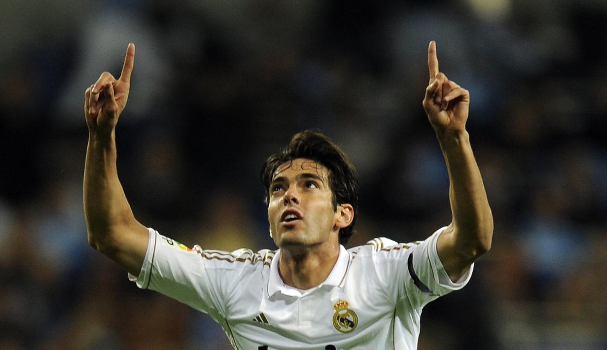 Kaka didatangkan AC Milan dari Sao Paulo tahun 2003 dan mencetak rekor transfer termahal di dunia saat pindah ke Real Madrid tahun 2009. Berbagai gelar bergengsi telah diraih Kaka selama berkarier di Eropa. (AFP/Pedro Armestre)