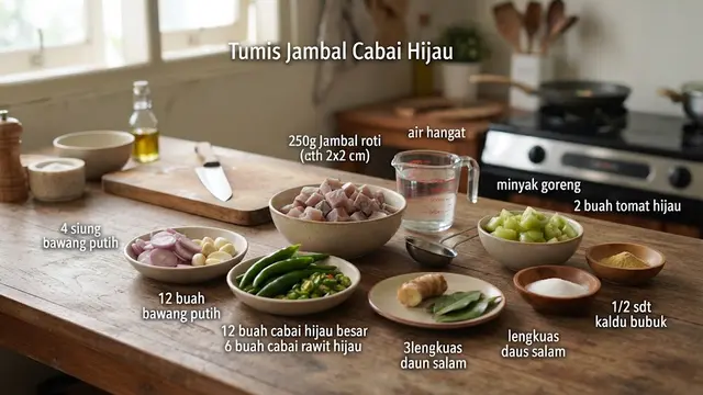 Resep Tumis Jambal Cabai Hijau yang Gurih dan Praktis