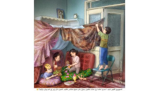 Ilustrasi Masa Kecil (Sumber: Instagram/@alimiriart)