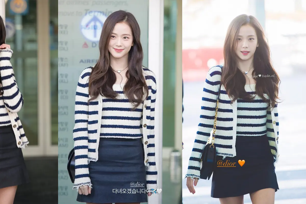 Outfit Kasual Jisoo BLACKPINK di Bandara Incheon Tembus Angka Rp127jutaan