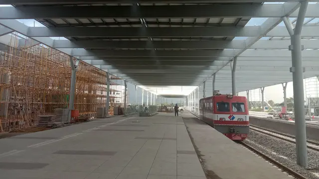 Stasiun Kereta Cepat Jakarta Bandung yang berada di Tegalluar, Kabupaten Bandung, Sabtu (1/10/2022). (Maulandy/Liputan6.com)