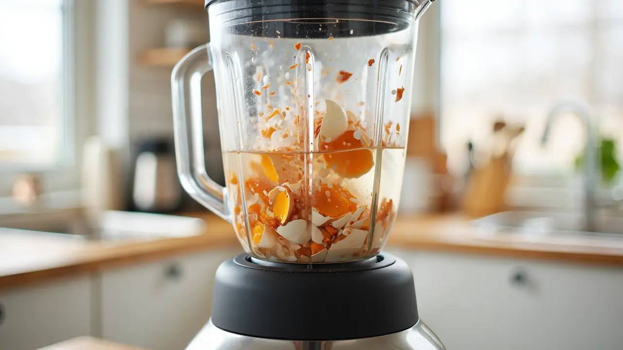 Cara Membersihkan Blender dengan Cangkang Telur (Foto: Reve Art AI)