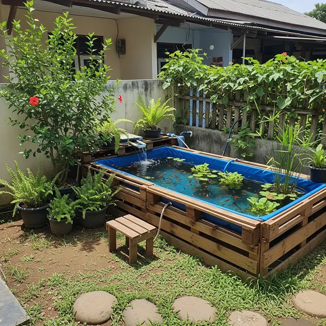 Cara Membuat Kolam Ikan di Rumah Subsidi Tanpa Menggali Tanah, Hemat Biaya