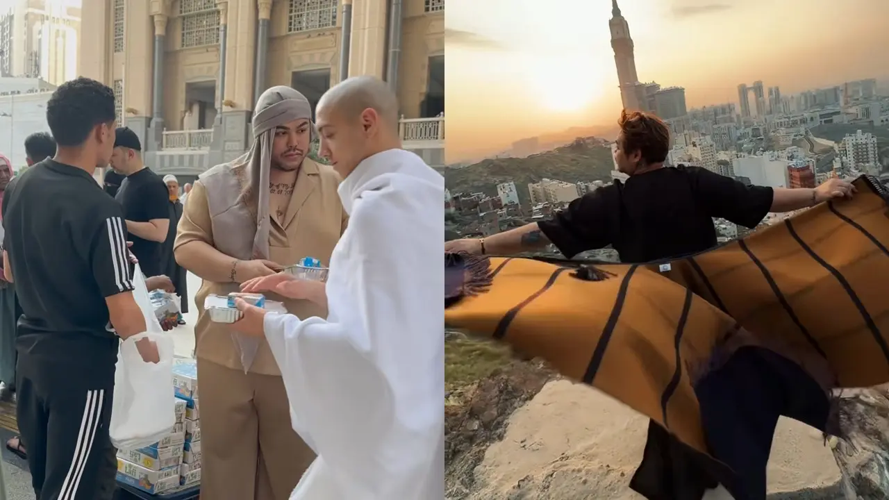 Ivan Gunawan Bagi Makanan di Masjidil Haram