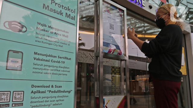 Pengunjung Mal Wajib Scan QR Code Aplikasi PeduliLindungi