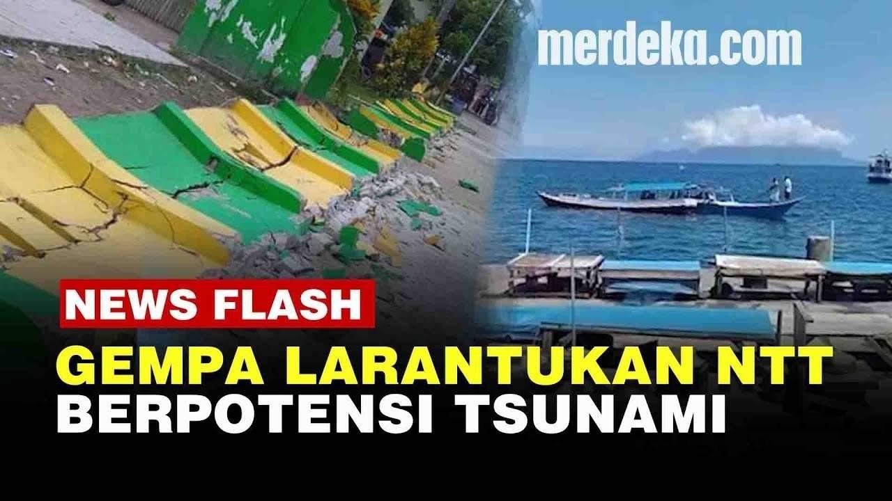 VIDEO: Gempa Magnitudo 7,5 Guncang Larantuka NTT, Berpotensi Tsunami
