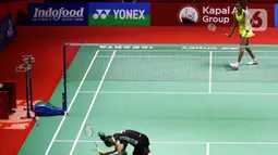 Pusarla Sindhu menang dua gim langsung atas Gregoria Mariska 21-19 dan 21-15. (Liputan6.com/Herman Zakharia)