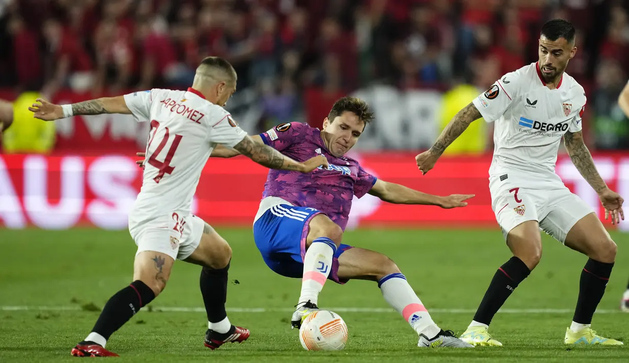 Kemenagan ini membuat Sevilla berhak melaju ke final dengan agregat 3-2. (AP Photo/Jose Breton)