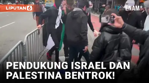 VIDEO: Pendukung Israel dan Palestina Bentrok di New York