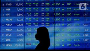 Karyawan melintasi layar pergerakan IHSG, Jakarta, Rabu (3/8/2022). Indeks Harga Saham Gabungan (IHSG) pada perdagangan di Bursa Efek Indonesia, Rabu (3/08/2022), ditutup di level 7046,63. IHSG menguat 58,47 poin atau 0,0084 persen dari penutupan perdagangan sehari sebelumnya. (Liputan6.com/Angga Yuniar)