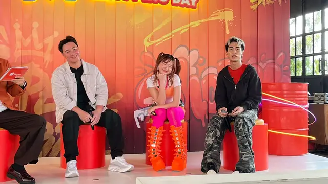 Adi Rahardja, Naykilla, dan Tenxi dalam Media Gathering Shopee 9.9 Super Shopping Day di kawasan Jakarta pada, (26.8.2026). (Liputan6.com/Afradhiya N.R)