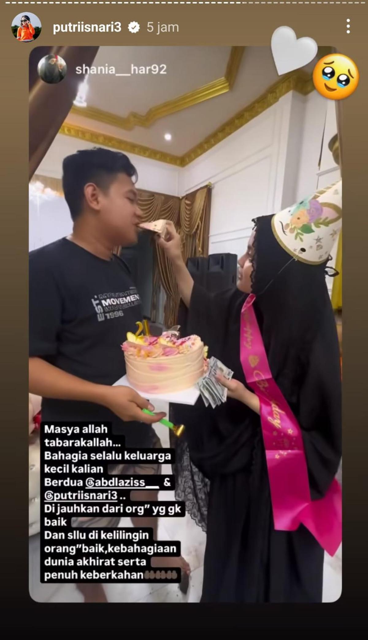 Putri Isnari Dapat Hadiah Uang Tunai Ratusan Dolar di Momen Ulang Tahun