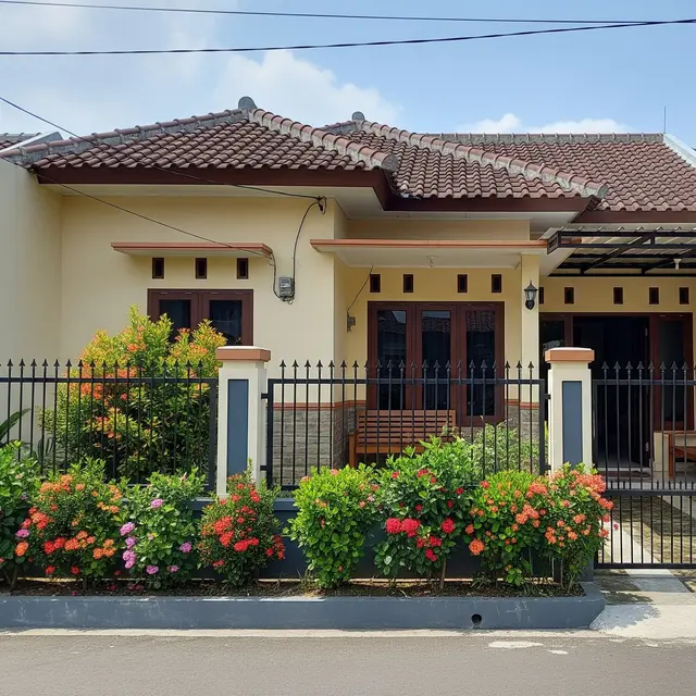9 Ide Pagar Rumah Kombinasi Tanaman Hidup dan Pagar Besi, Estetika Alami Hunian