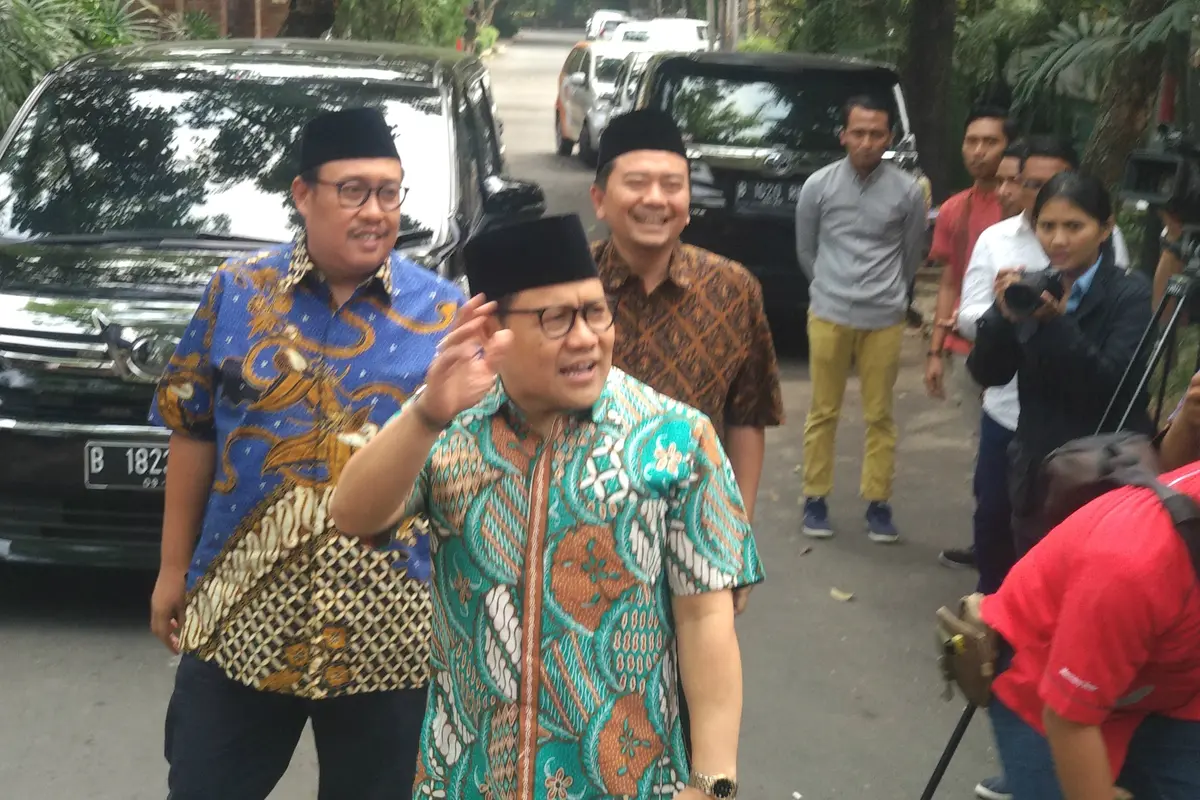 Ketua Umum PKB Muhaimin Iskandar yang kerap disapa Cak Imin menyambangi kediaman Ma'ruf Amin, Jumat (5/7/2019).
