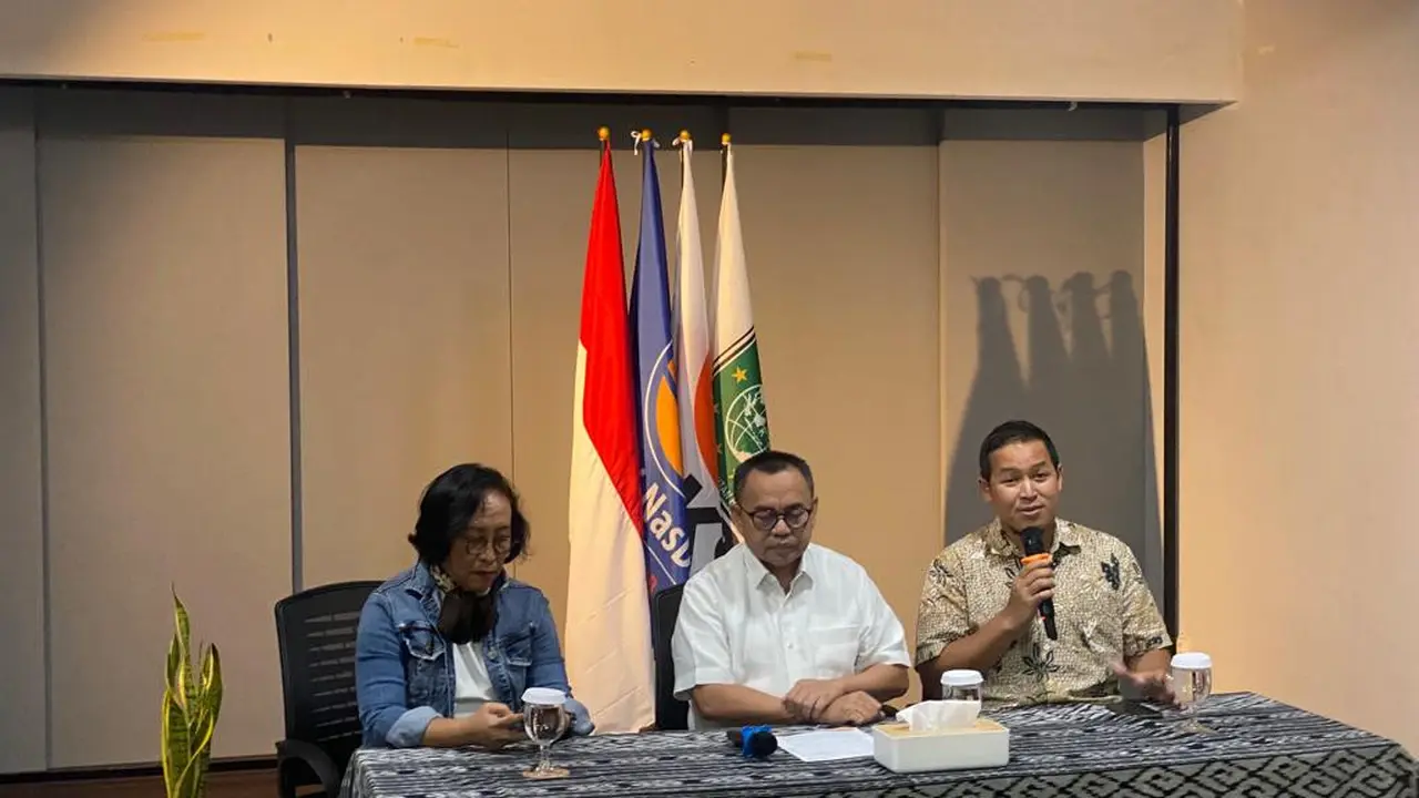 Juru Bicara Anies Baswedan menggelar Konferensi Pers di Sekretariat Koalisi Perubahan pada Sabtu (16/9/2023).