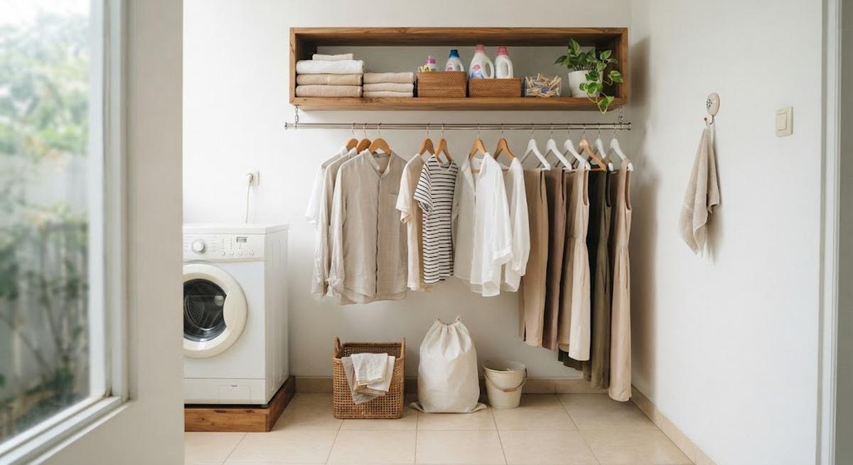 Ide Membuat Sudut Laundry Kecil Tetap Rapi dan Mudah Digunakan