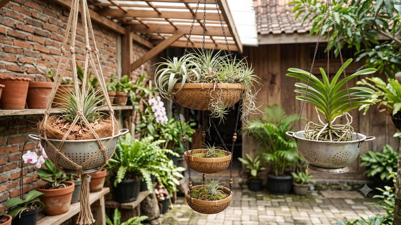 Dekorasi Halaman dari Barang Bekas