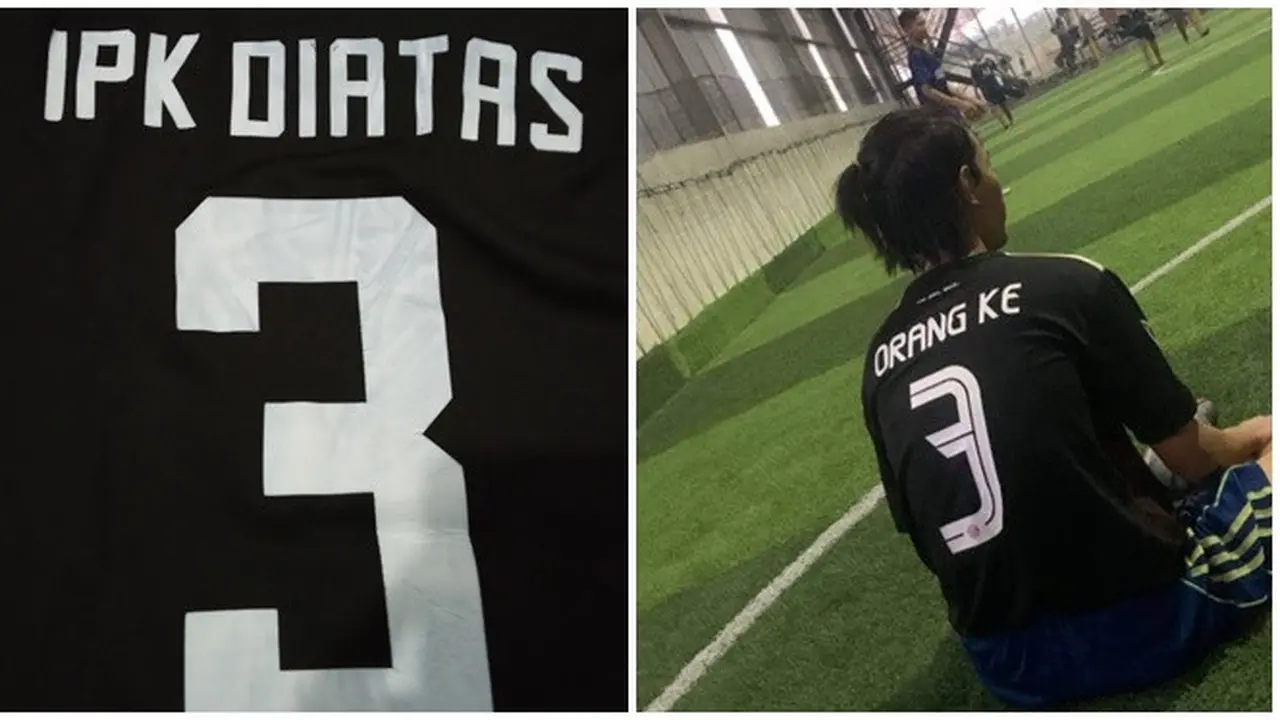 6 Potret Tulisan Nama di Jersey Ini Kocak, Bikin Senyum-Senyum