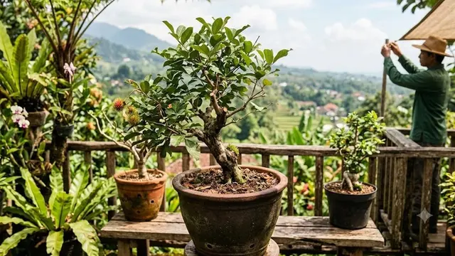 Cara Mengerdilkan Pohon Rambutan di Pot (AI Generated)