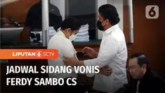 Pengadilan Negeri Jakarta Selatan menjadwalkan sidang putusan atau vonis mulai hari ini, dengan terdakwa Ferdy Sambo Cs. Mulai hari ini (13/02) jadwal sidang vonis untuk Ferdy Sambo dan Putri Candrawathi akan dilaksanakan. Ricky Rizal dan Kuat Maruf ...